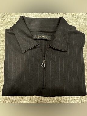 Men’s AXIST Short Sleeve Shirt Black Ribbed Half-Zip Men’s Sweater